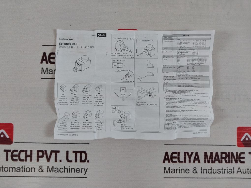 Danfoss Ev210B Solenoid Valve Coil Bb230C