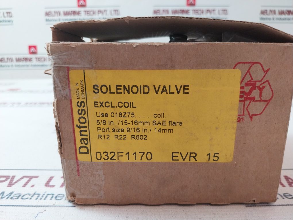 Danfoss Evr 15 Solenoid Valve 032F1170