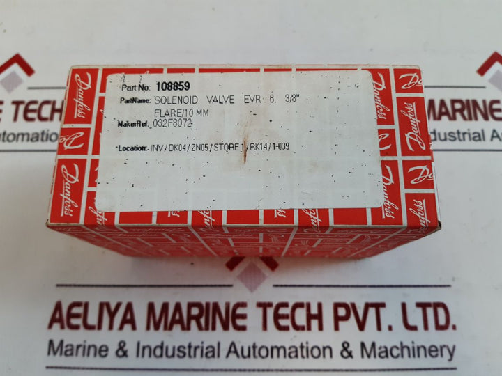 Danfoss Evr 6 032F8072 Solenoid Valve 108859