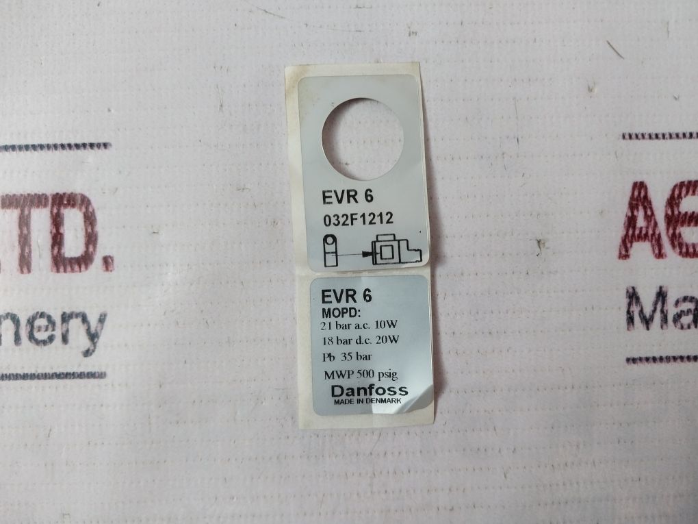 Danfoss Evr 6 Solenoid Valve 032F1212