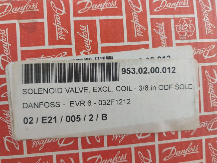 Danfoss Evr 6 Solenoid Valve 032F1212