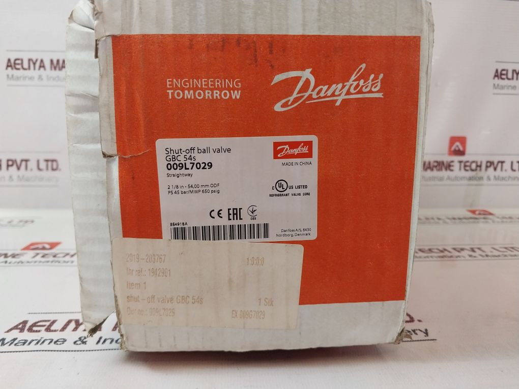 Danfoss Gbc 54S Shut-off Ball Valve 45Bar 650Psig
