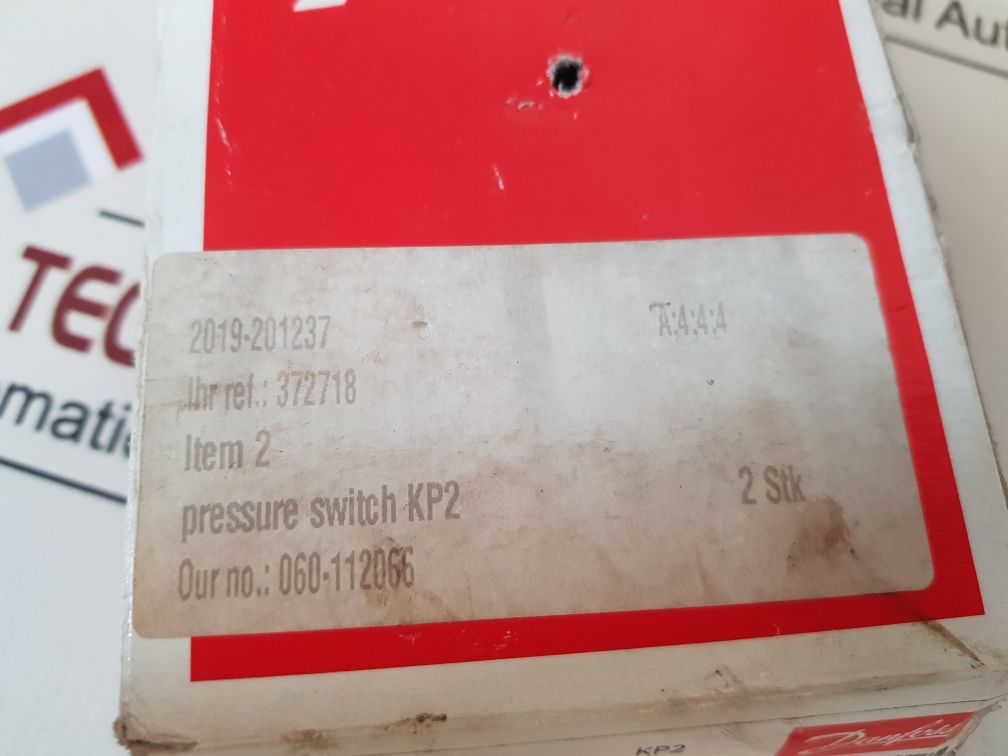 Danfoss Kp2 Pressure Switch 060-112066 Type Spdt 0.5-1.5 Bar