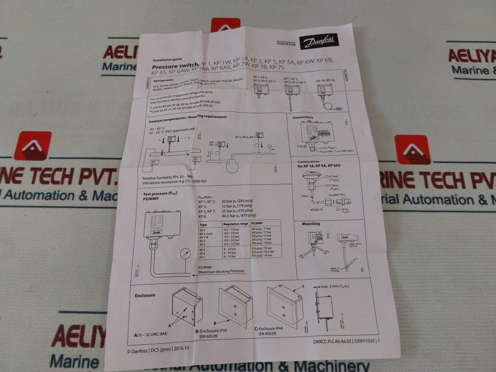 Danfoss Kp5 Pressure Switch