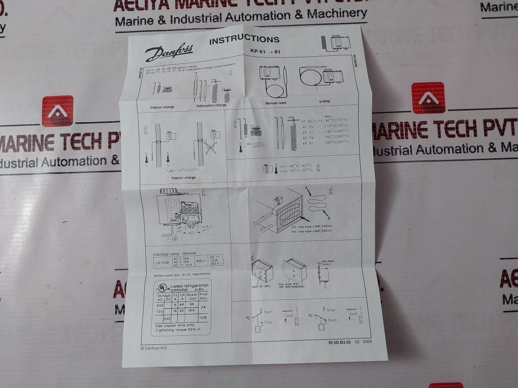 Danfoss Kp61 Thermostat Switch 2-10°C