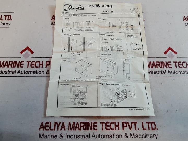 Danfoss Kp62 Temperature Control Switch 060L2015