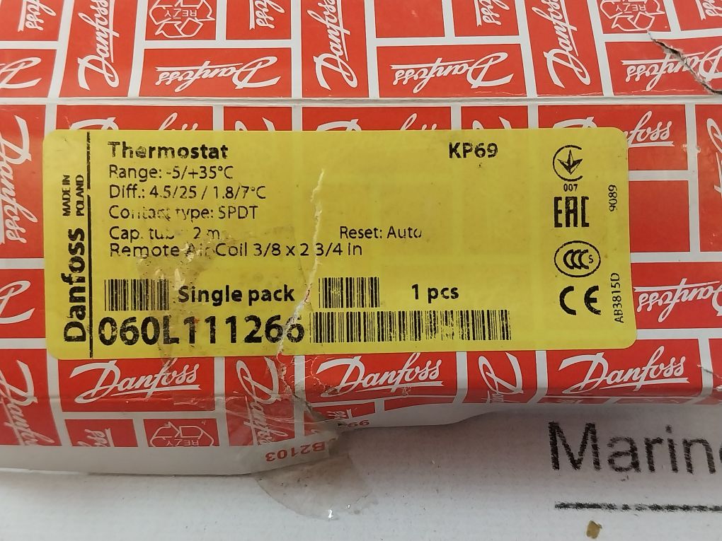 Danfoss Kp69 Thermostat 060L1112