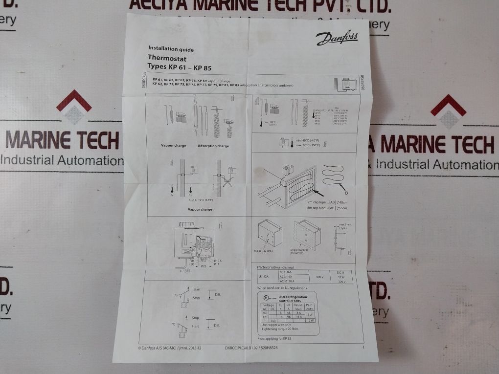 Danfoss Kp69 Thermostat 060L1112