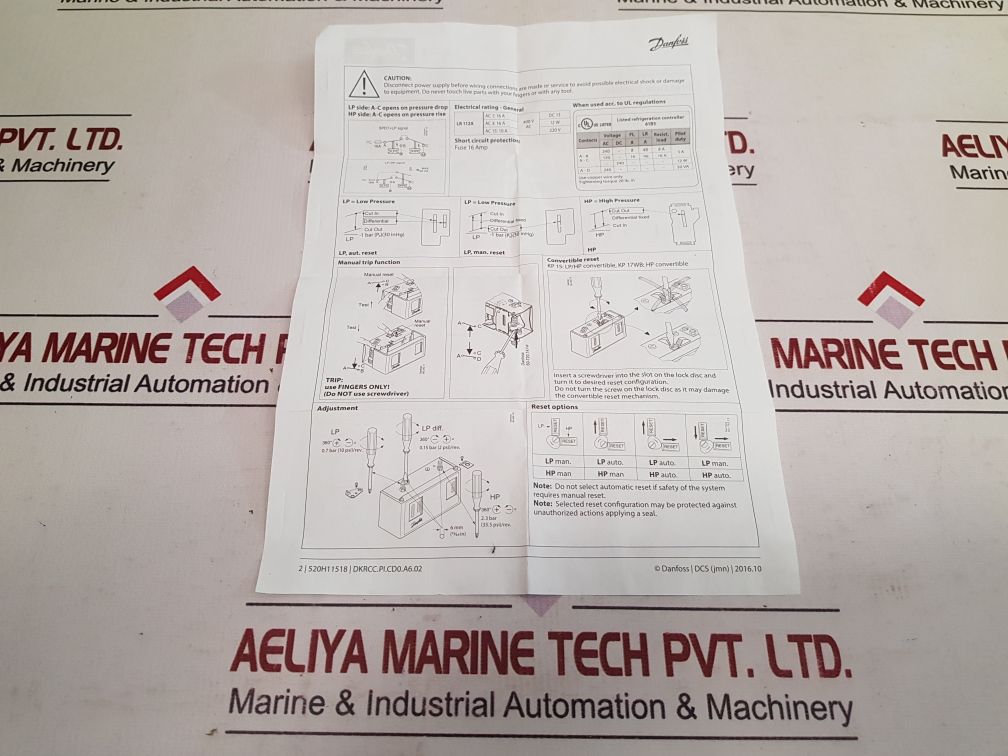 Danfoss Kp 15 Pressure Switch 060-126466