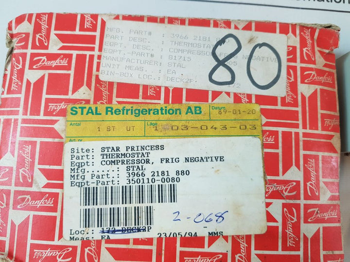Danfoss Kp 81 Thermostat 060L1125
