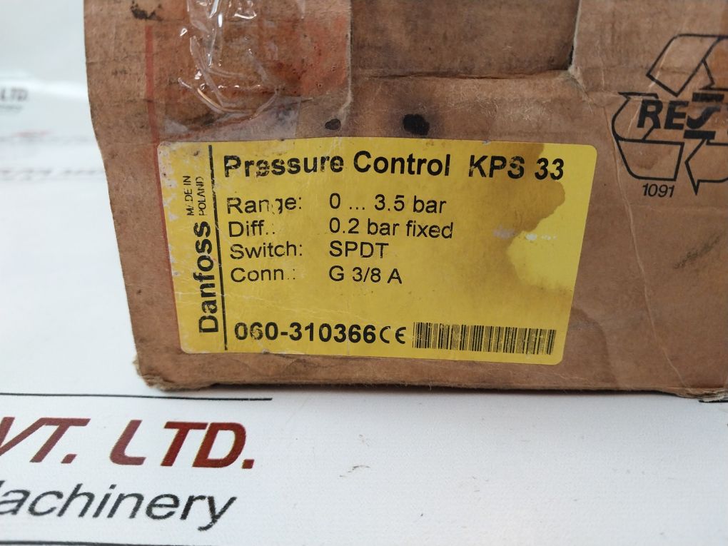 Danfoss Kps 33 Pressure Switch 060-3103 482