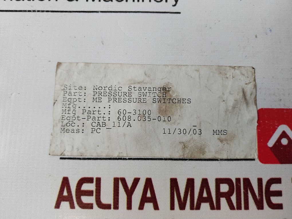 Danfoss Kps 35 60-3100 Pressure Switch 060-3100 202