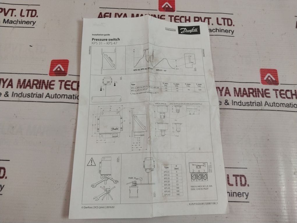 Danfoss Kps 39 Pressure Switch Ip67