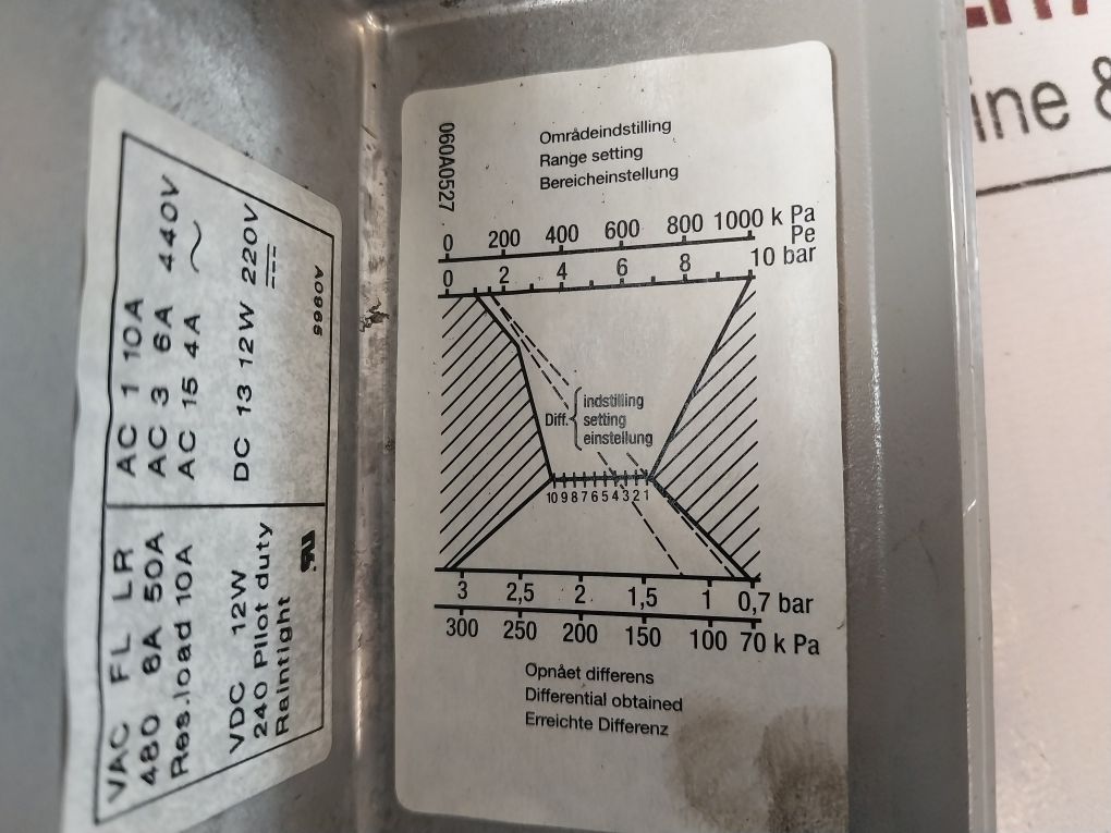 Danfoss Kps 43 Pressure Control Switch 060-3120