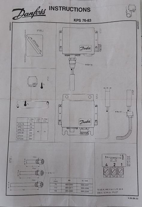 Danfoss Kps 77 Temperature Switch En 60947-4-5