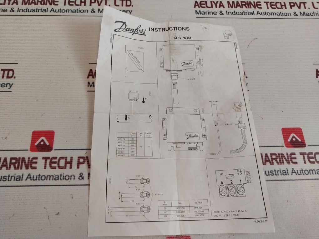Danfoss Kps 80 Thermostat Temperature Switch