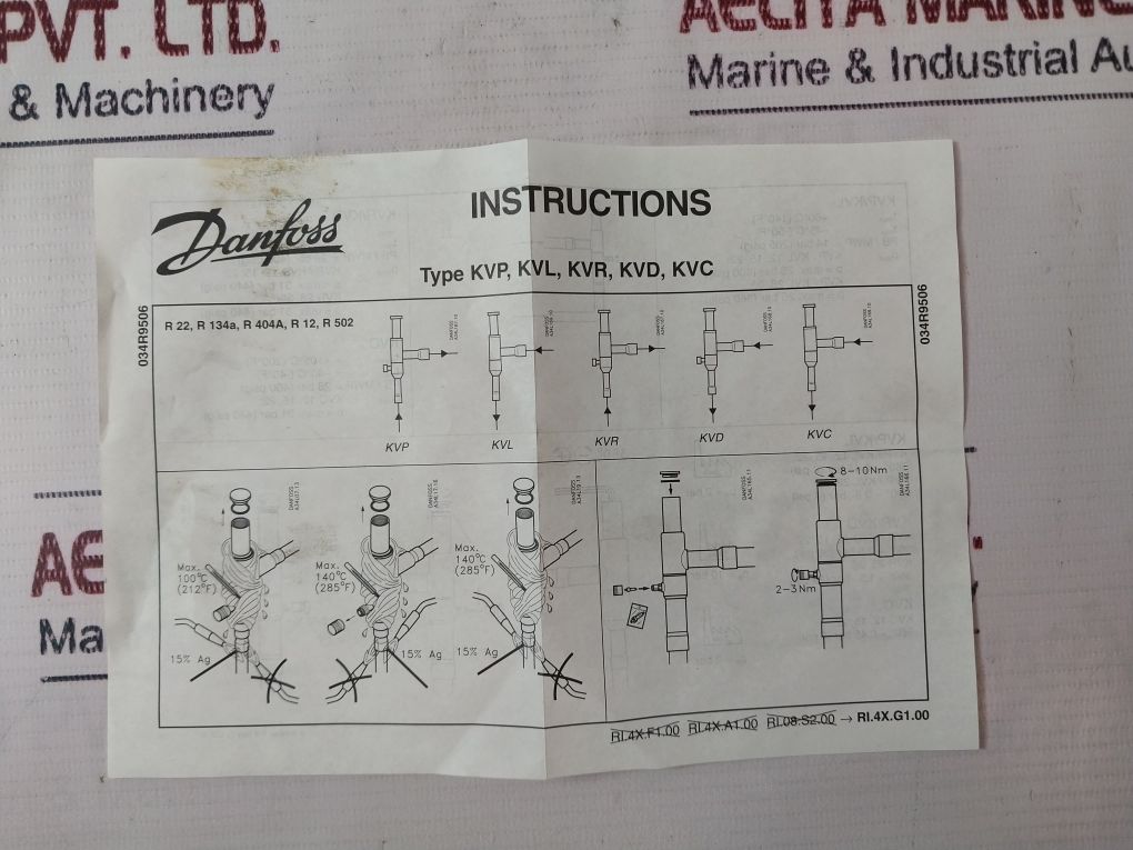 Danfoss Kvp28 Pressure Regulator