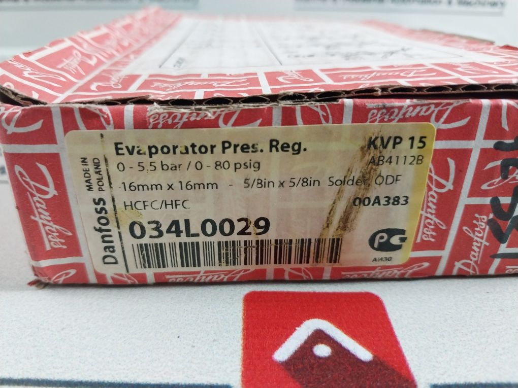 Danfoss Kvp 15 Refrigerant Expension Valve 0-5,5 Bar/0-80 Psig