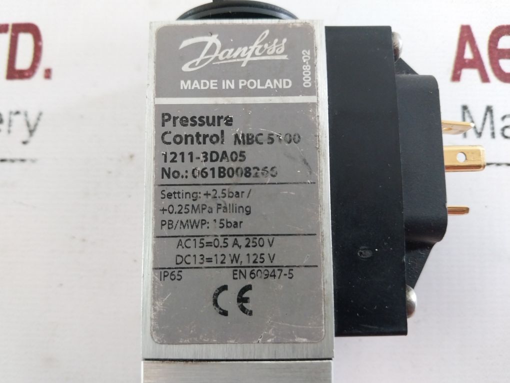 Danfoss Mbc 5100 Pressure Control Switch
