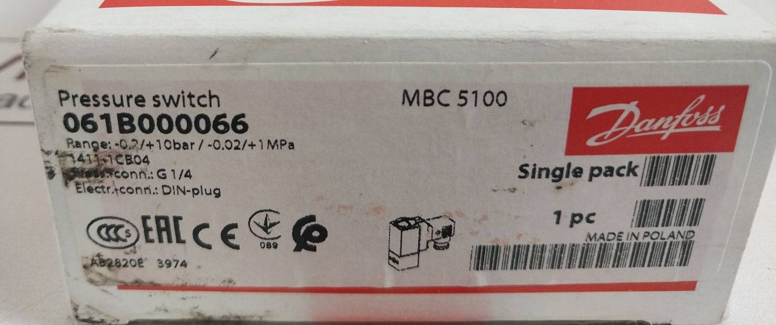 Danfoss Mbc 5100 Pressure Control Switch 1411-1Cb04