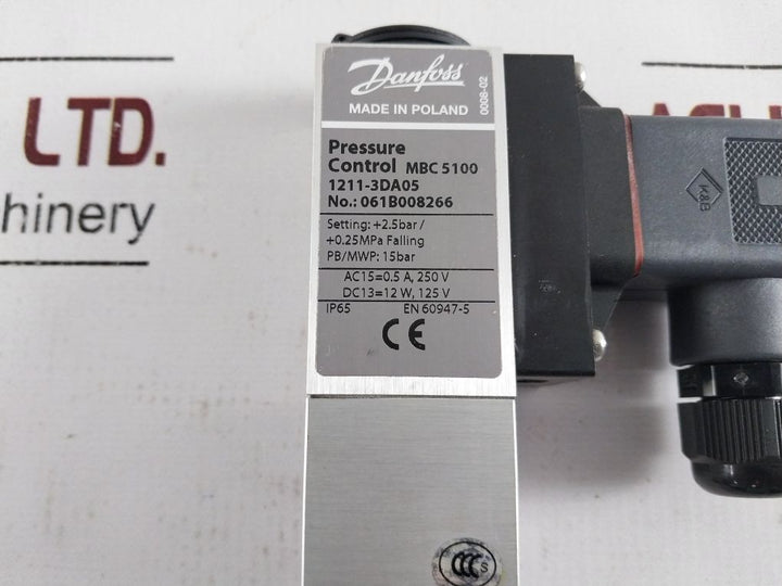 Danfoss Mbc 5100 Pressure Switch 1211-3Da05