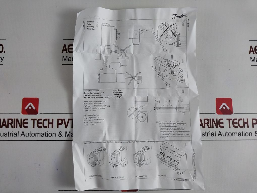 Danfoss Mbc 5100 Pressure Switch 1211-3Da05