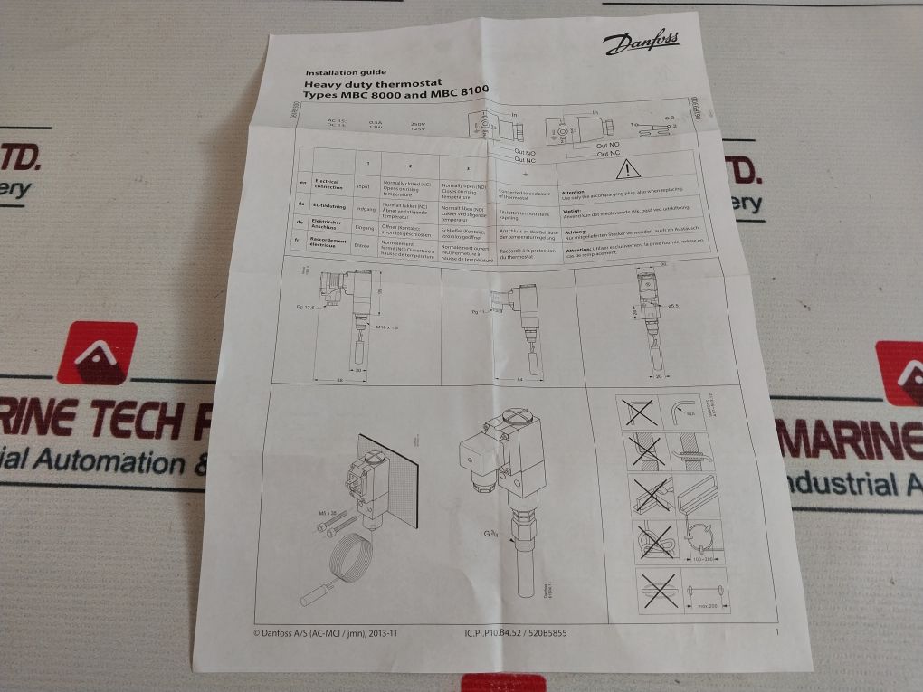 Danfoss Mbc 8100 Thermostat
