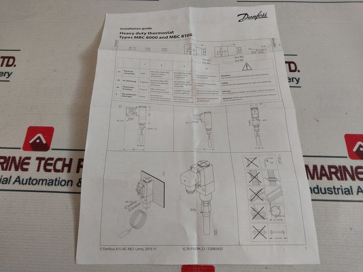 Danfoss Mbc 8100 Thermostat