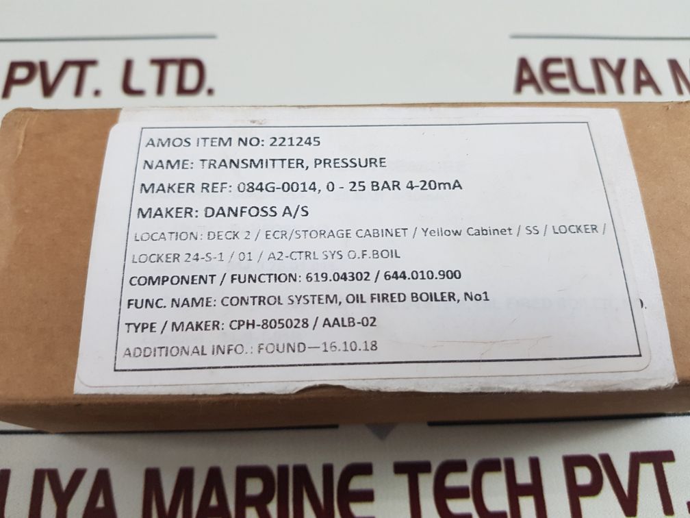 Danfoss mpm489 pressure transmitter