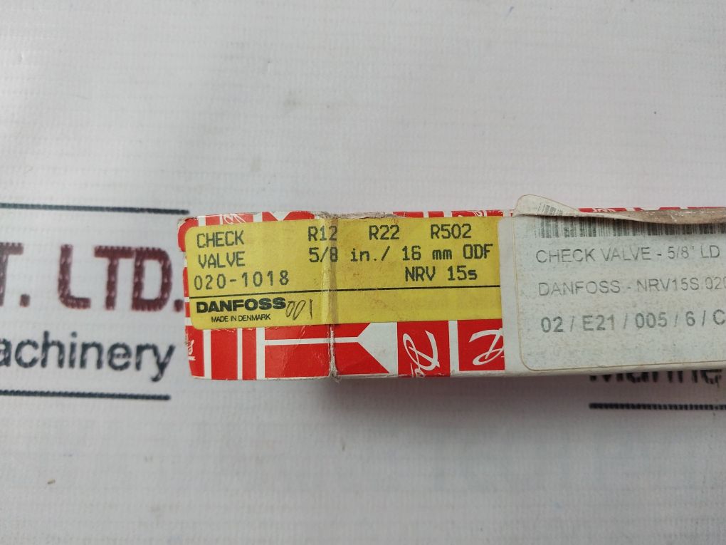 Danfoss Nrv 15S 020-101800 Check Valve