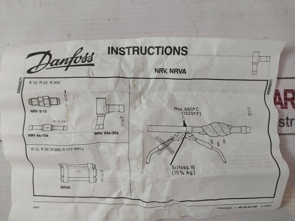 Danfoss Nrv 15S Check Valve