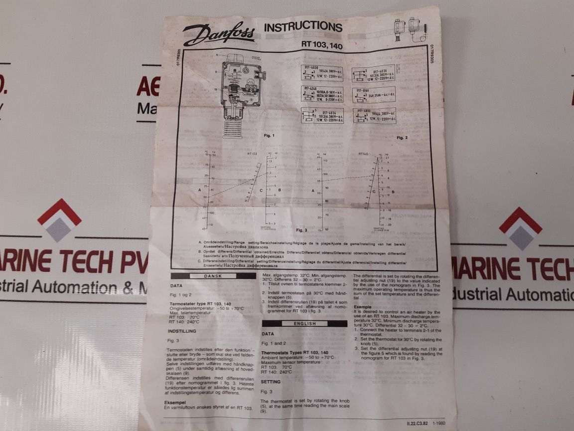 Danfoss Rt103 Thermostat Control