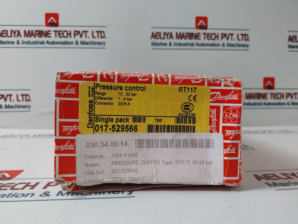 Danfoss Rt117 Pressure Control Switch 017A1752-01
