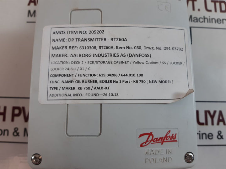 Danfoss Rt260A Differential Pressure Switch
