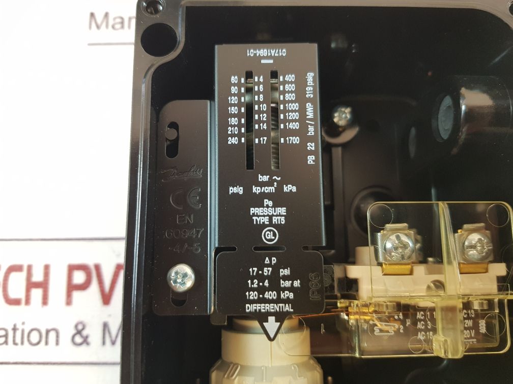 Danfoss Rt5 Pressure Switch 017A1694-01