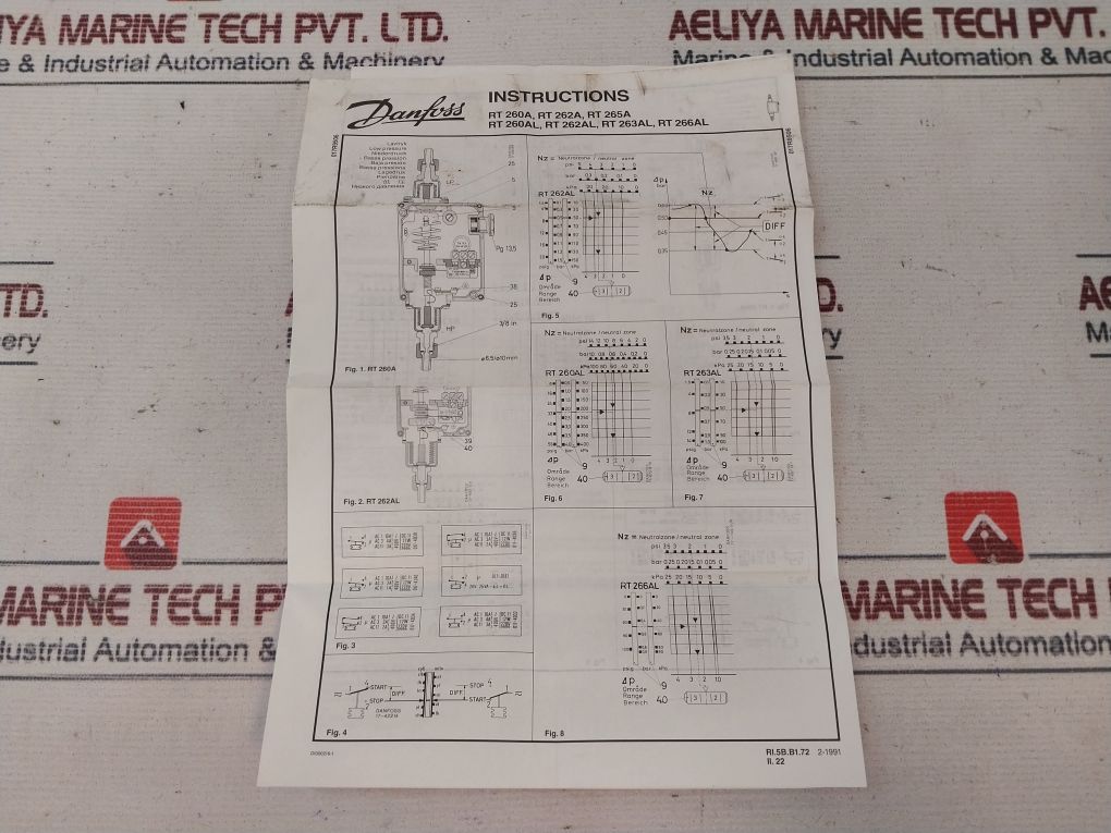 Danfoss Rt 260A Differential Pressure Switch