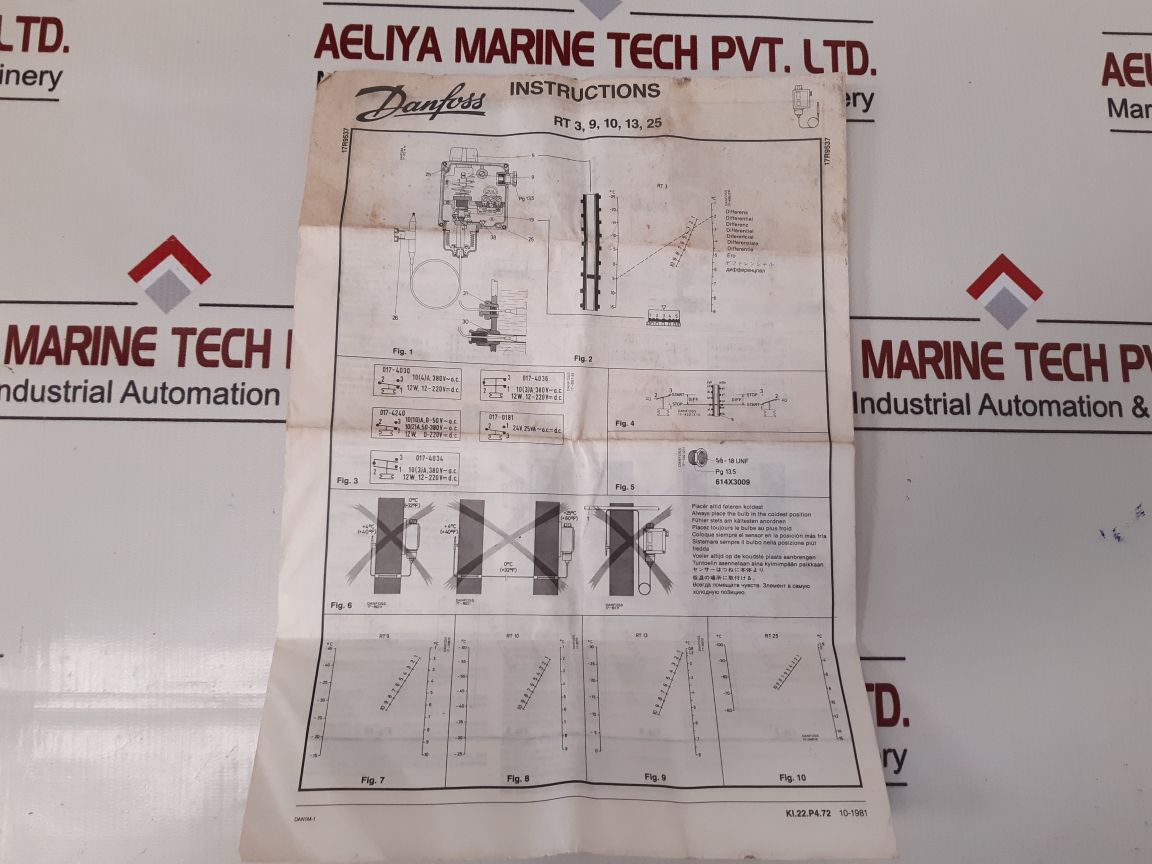 Danfoss Rt 9 Thermostat Temperature Switch