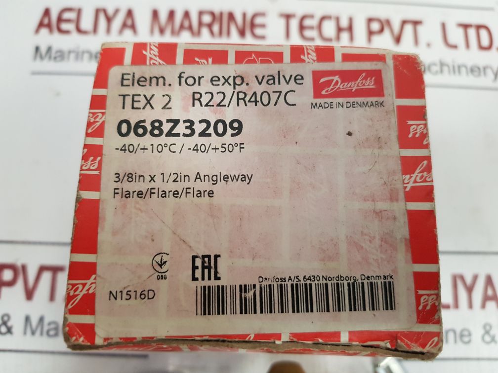 Danfoss Tex2 068Z3209 Q-33323 R22/R407C Thermostatic Expansion Valve 34 Bar