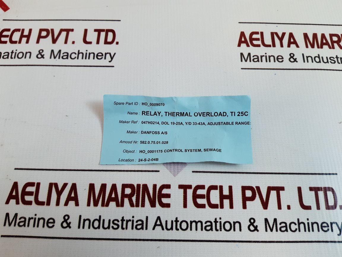 Danfoss Ti25C Thermal Overload Relay 047H0214

