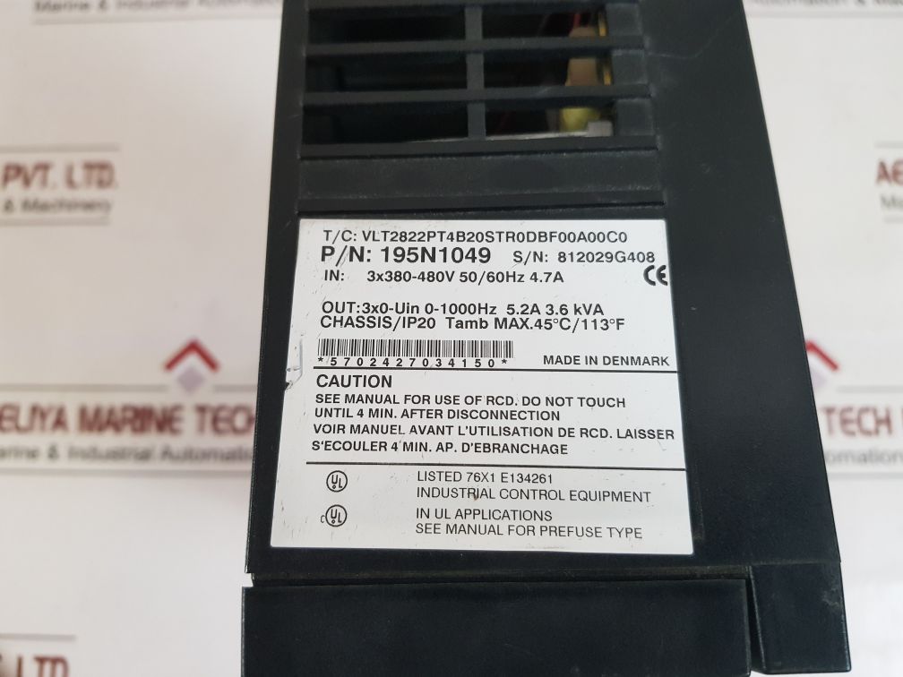 Danfoss Vlt 2800 Variable Speed Inverter Drive 195N1049