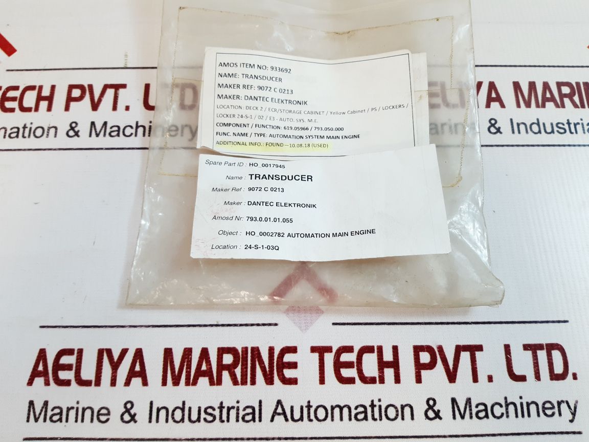 Dantec 9072 C 0213 Transducer 933692
