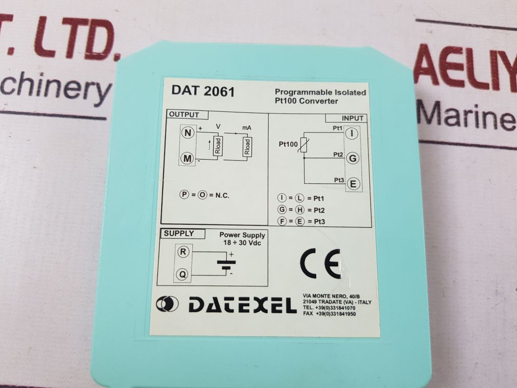 Datexel Dat 2061 Programmable Isolated Pt100 Converter