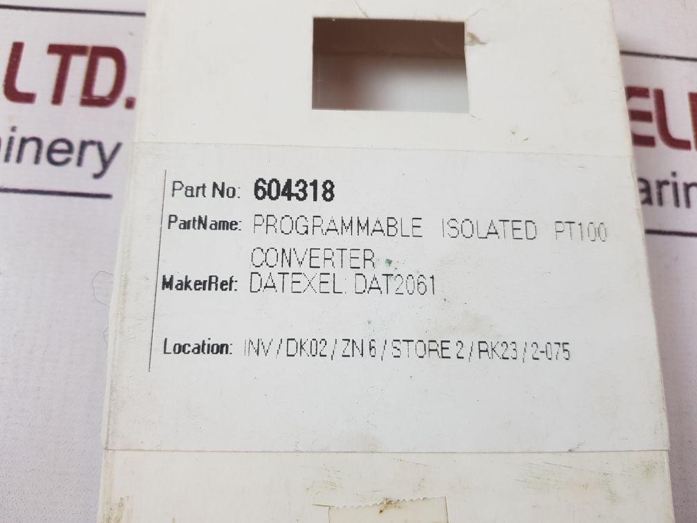 Datexel Dat 2061 Programmable Isolated Pt100 Converter