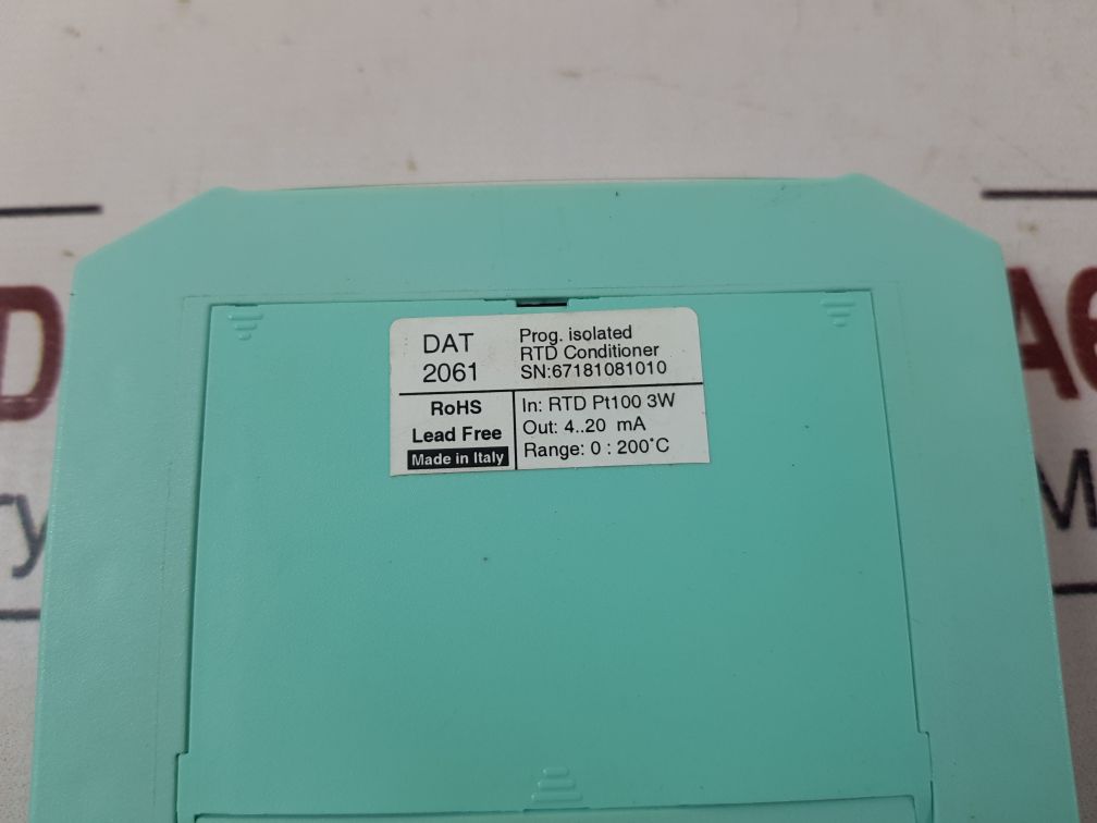 Datexel Dat 2061 Programmable Isolated Pt100 Converter