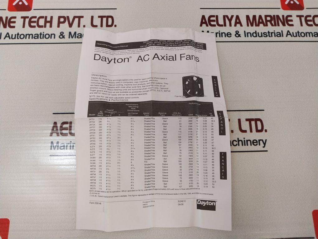 Dayton 2Rtk5 Ac Axial Fan