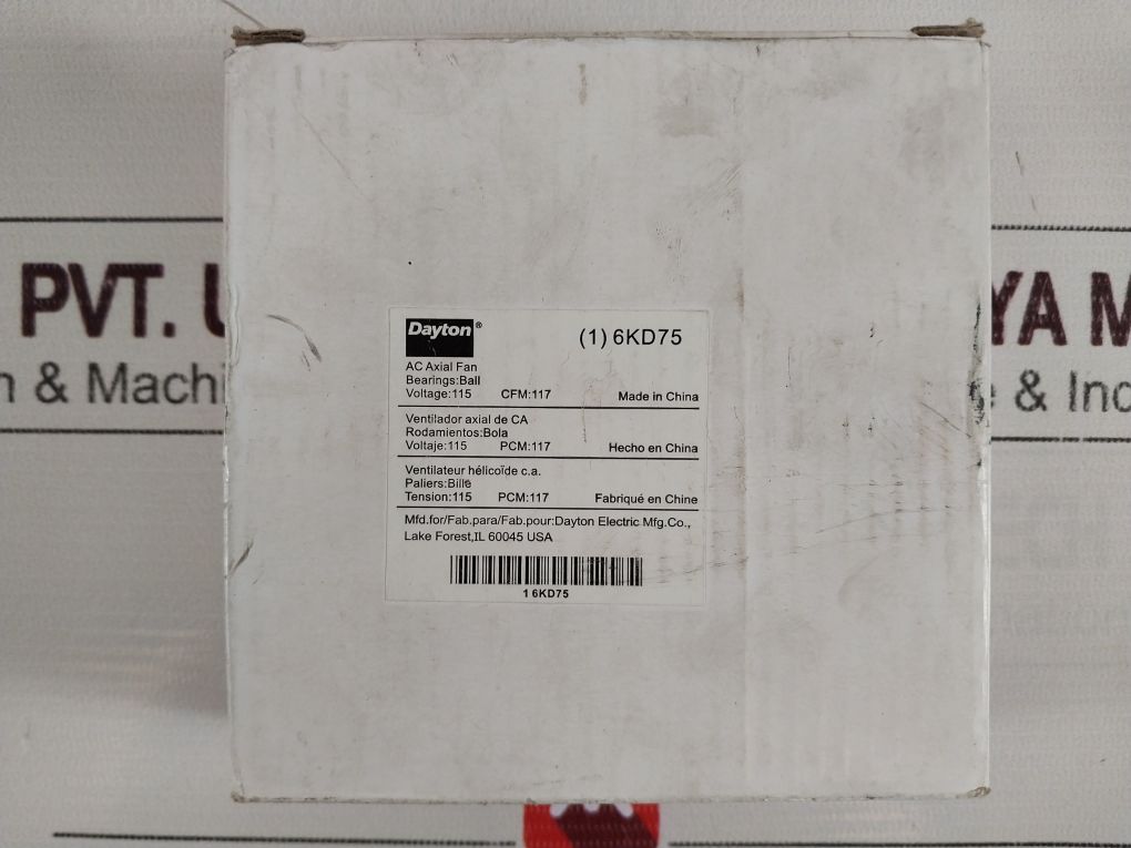 Dayton 6Kd75 115V 117 Cfm Ac Axial Fan