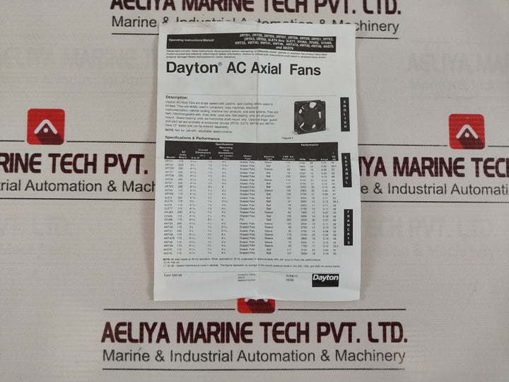 Dayton 6Kd75 115V 117 Cfm Ac Axial Fan