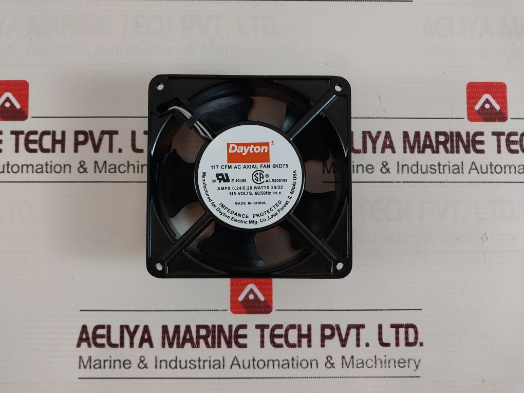 Dayton 6Kd75 115V 117 Cfm Ac Axial Fan