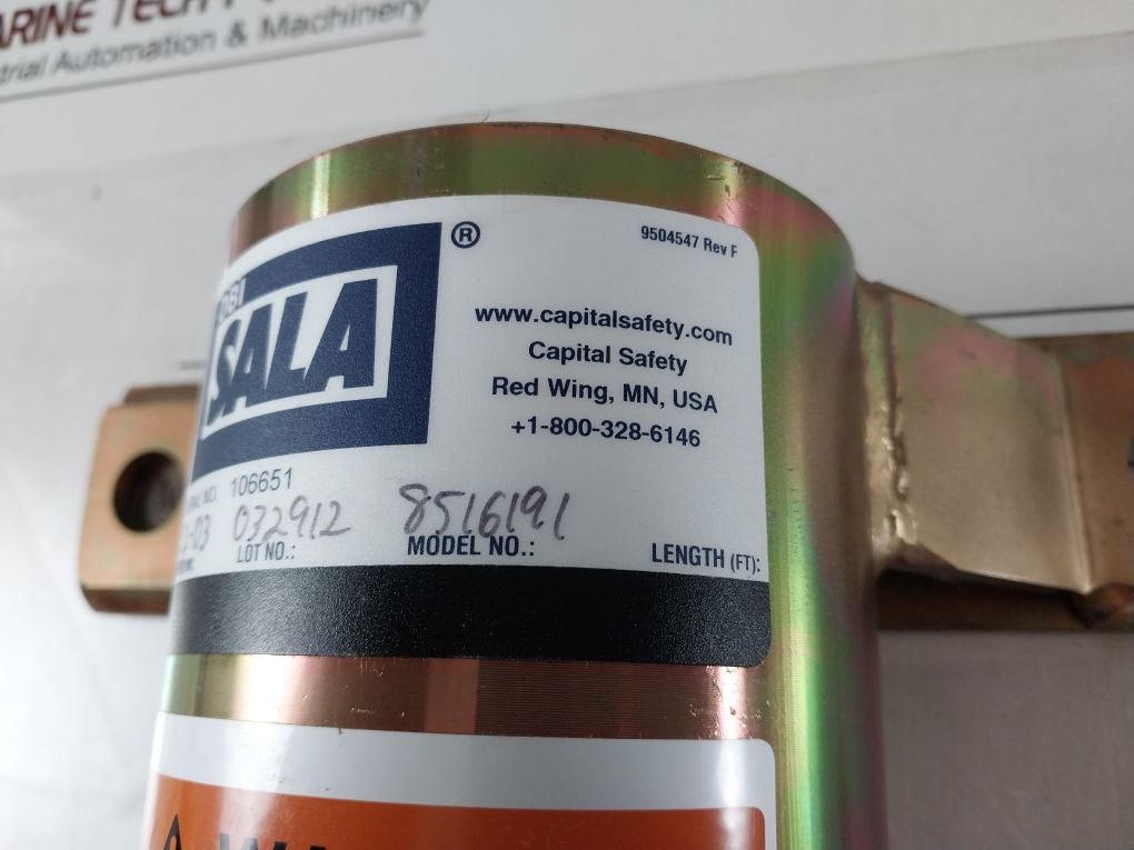 Dbi Sala 8516191 Confined Space Wall Mount Sleeve Davit Base