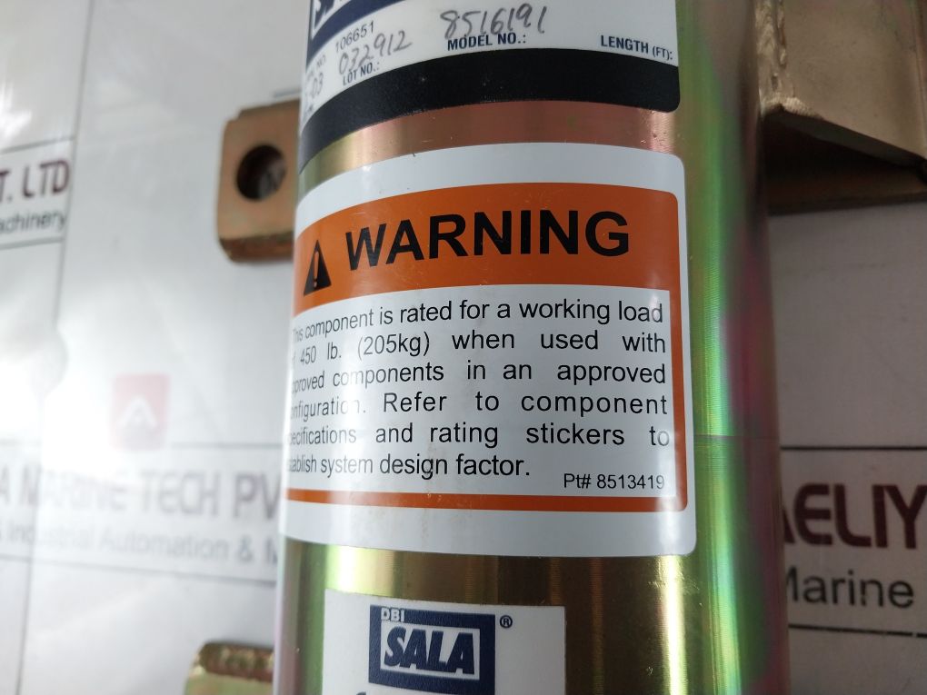 Dbi Sala 8516191 Confined Space Wall Mount Sleeve Davit Base